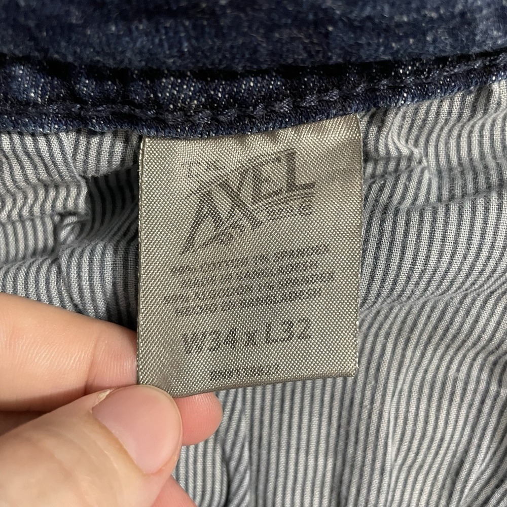 TK Axel‎ Jeans Mens 34x32 Slim Boot Cut Blue Denim Dark Wash Mid Rise Stretch - Picture 3 of 8